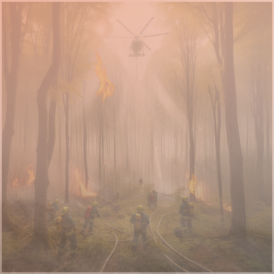 incendio nella foresta
